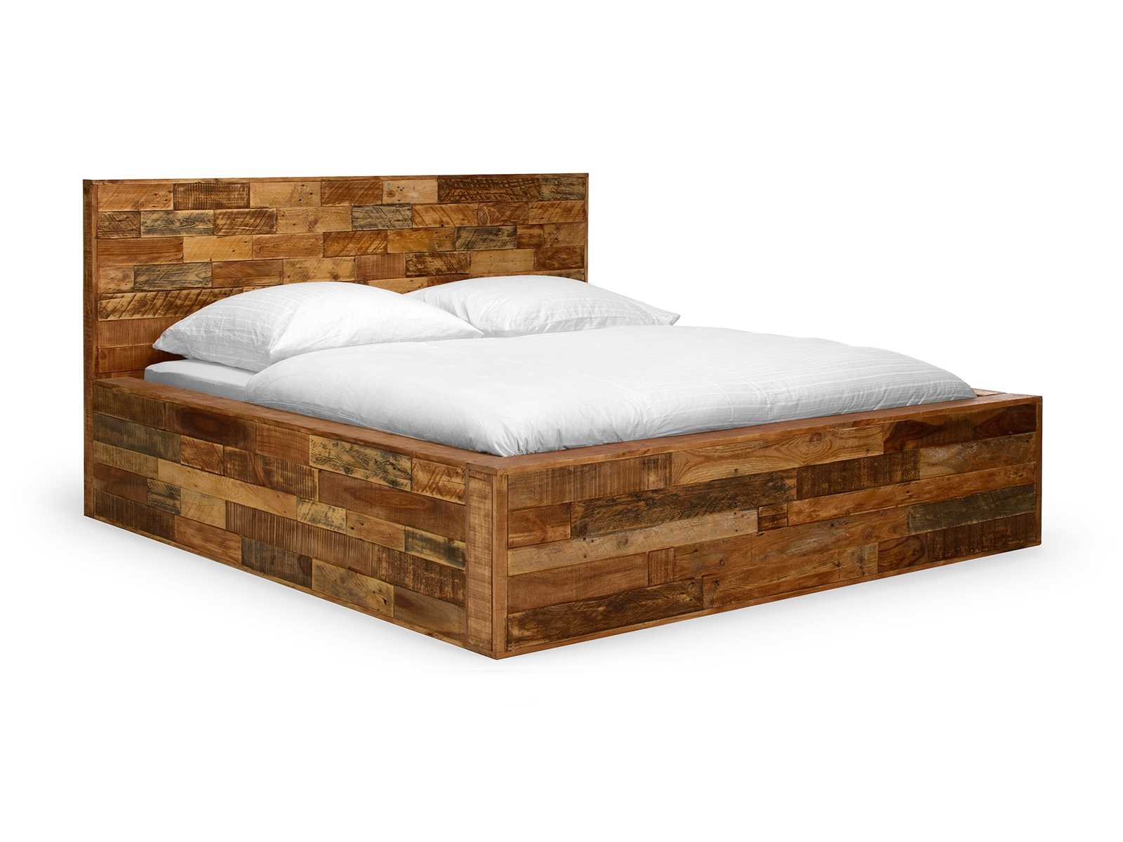 Dřevěná postel hnědá Sierra