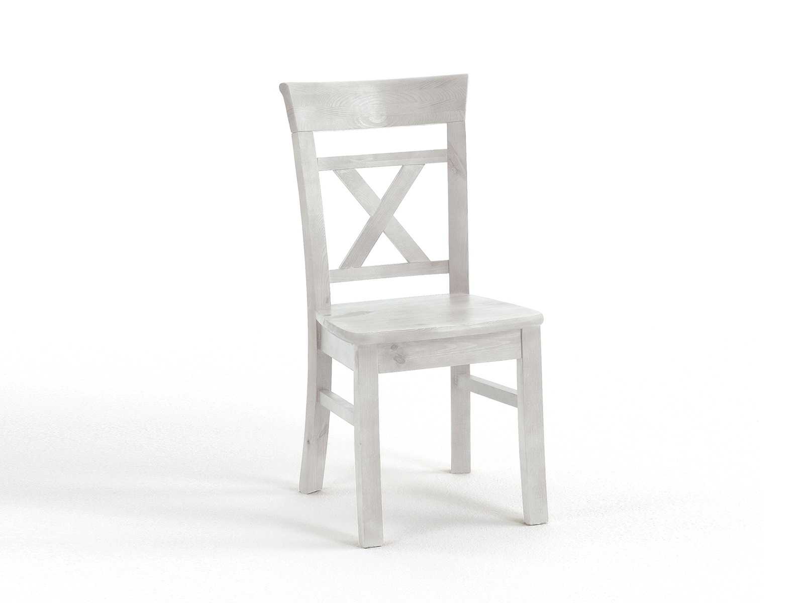 Bílá jídelní židle Boston z masivní borovice