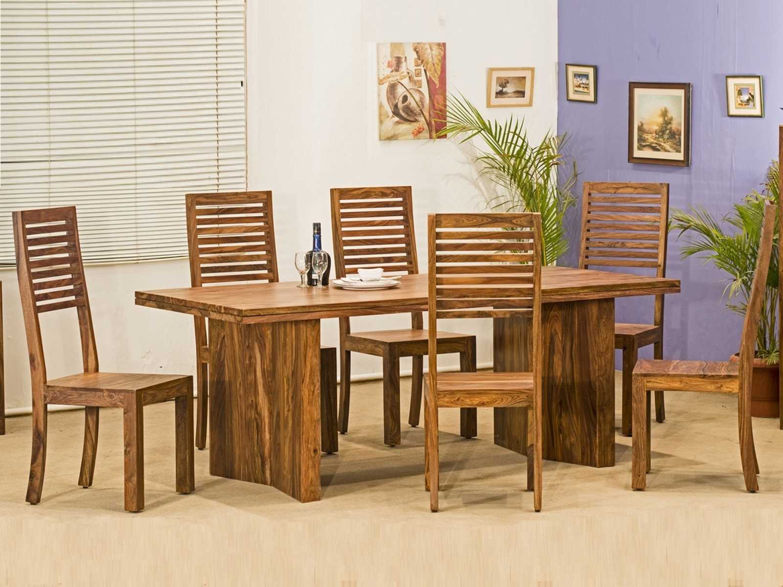 Palisandrový jídelní stůl z masivu medový Surat